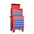 Red & Blue Powder Coated Roller Cabinet